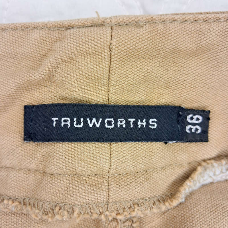 TRUWORTHS WIDE-LEG CARGO PANTS - TOFFEE