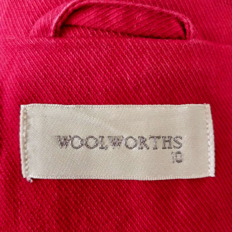 WOOLWORTHS SHORT TRENCH COAT - DEEP RICH RED