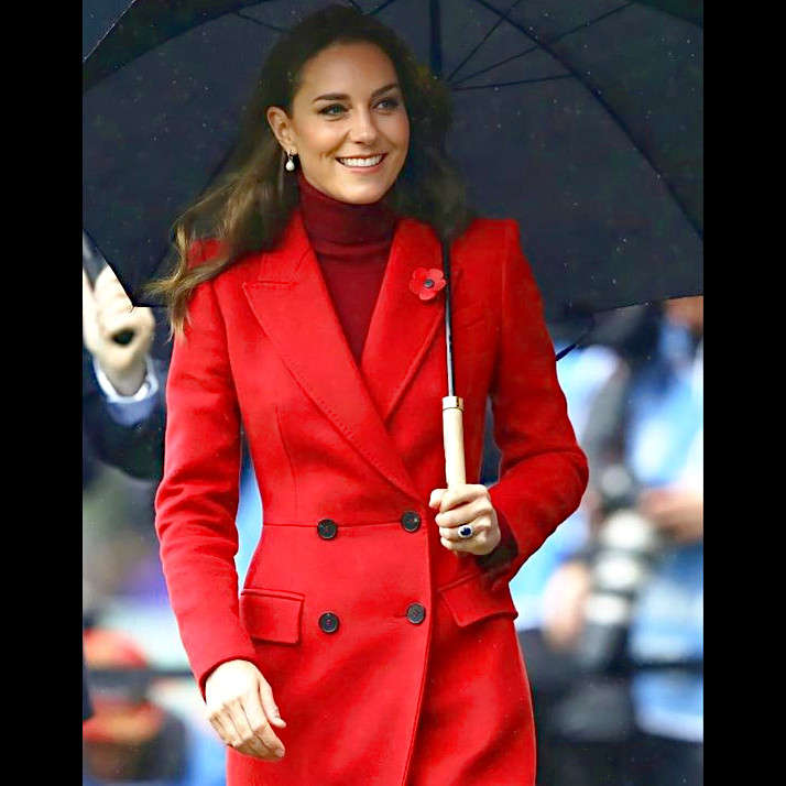 ZARA DOUBLE BREASTED BLAZER - RED