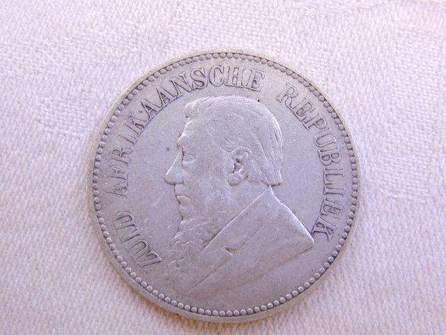 1897 ZAR 2 1/2 Shilling Silver Coin Paul Kruger .925 Sterling