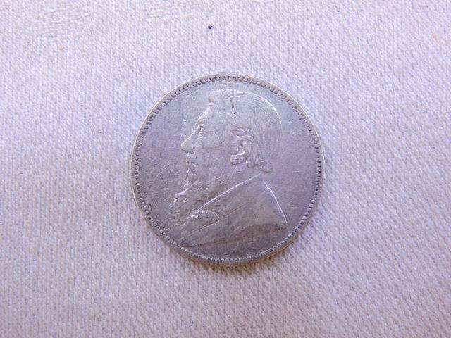 1895 ZAR 1 SHILLING Silver Coin Paul Kruger .925 Sterling #LOW STARTING BID#