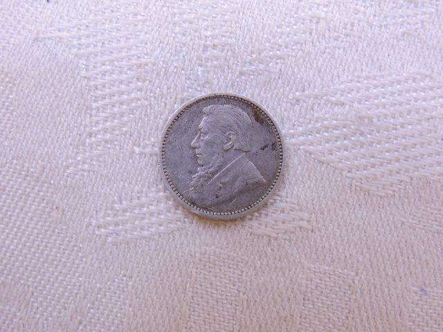 1896 3d Tickey Paul Kruger .925 Sterling Silver coin # LOW STARTING BID#