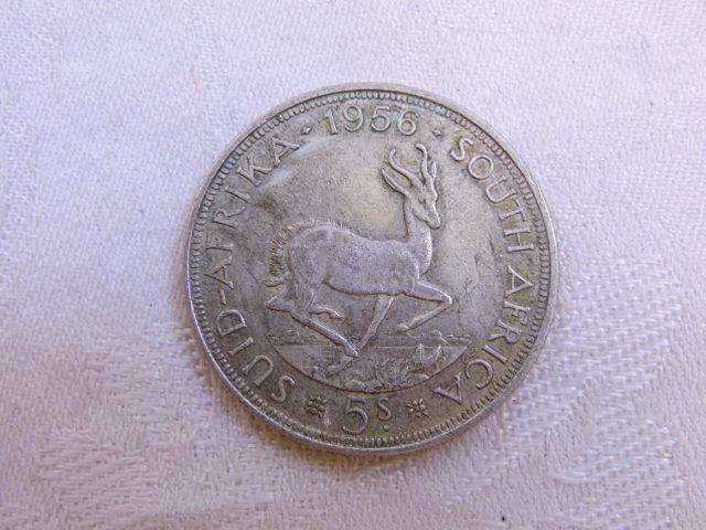 1956 SA Union 5 Shilling Silver coin Crown
