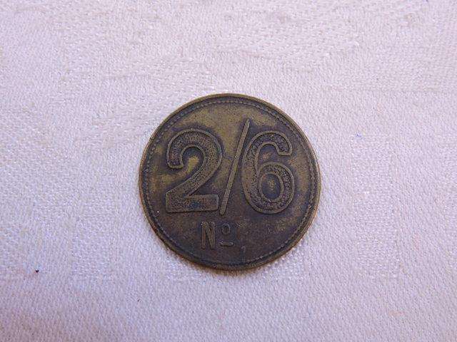 TOKEN 2/6 (Two & a Half Shilling) O.G & Co  Osborne Garrett & Co Barber token