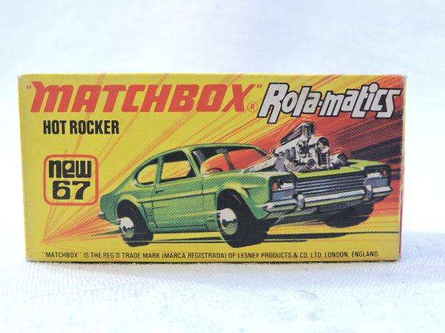 Matchbox FORD CAPRI Hot Rocker Rolamatics New 67 Mint in Box ( Green ) Like Hot Wheels