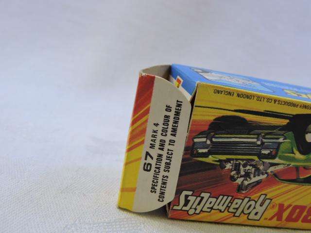 Matchbox FORD CAPRI Hot Rocker Rolamatics New 67 Mint in Box ( Green ) Like Hot Wheels