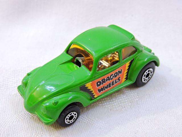 Matchbox VOLKSWAGEN VW BEETLE Dragon Wheels Superfast 43 Mint in Box ( Green ) Like Hot Wheels