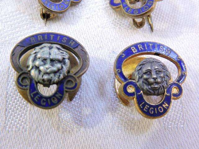 The Royal British Legion Women's Section enameled badges x5 Military Item.