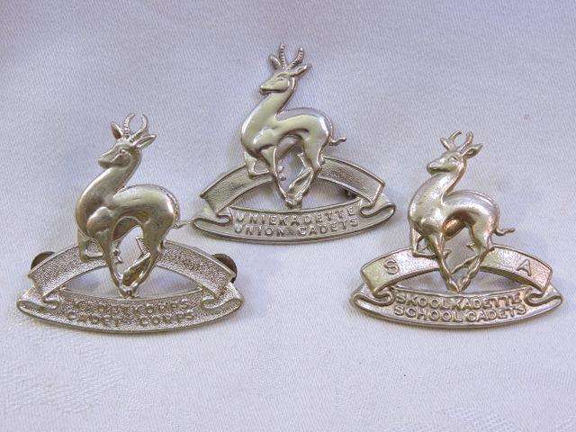 South African Union, School & Cadet Kadet Cadet Cap Beret badges x 3 different  #Awesome#