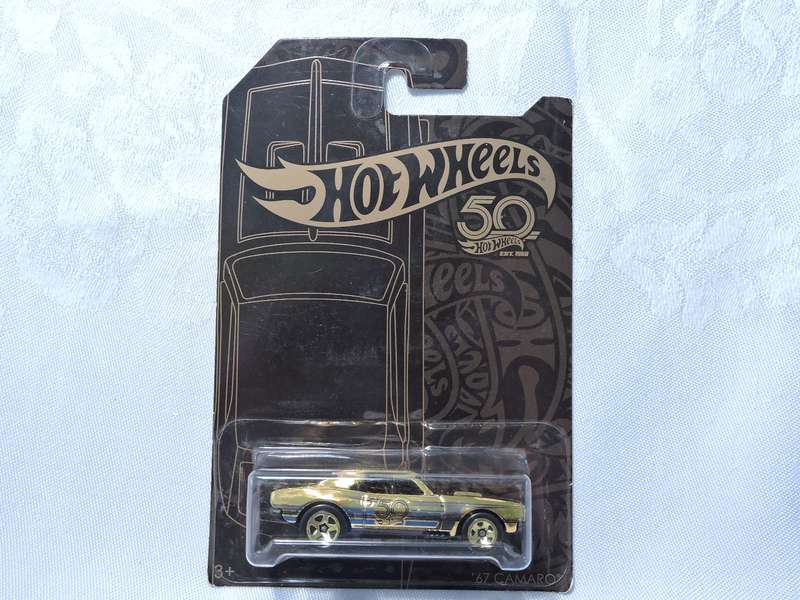 Hot Wheels 50th Anneversary Black & Gold Chevy Chevrolet Chase Car ( Gold ) Scarce & Hard to find.