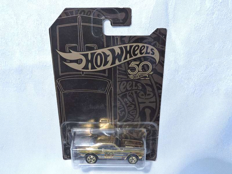 Hot Wheels 50th Anneversary Black & Gold Chevy Chevrolet Chase Car ( Gold ) Scarce & Hard to find.