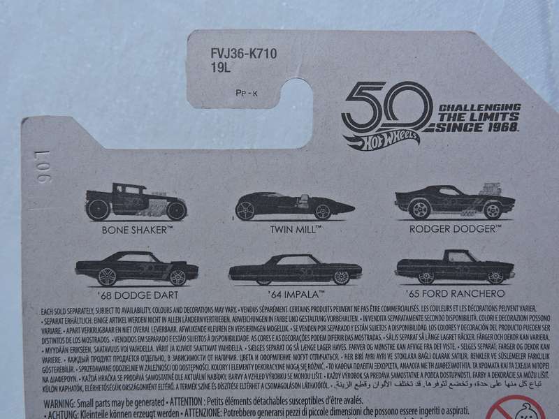 Hot Wheels 50th Anneversary Black & Gold Chevy Chevrolet Chase Car ( Gold ) Scarce & Hard to find.