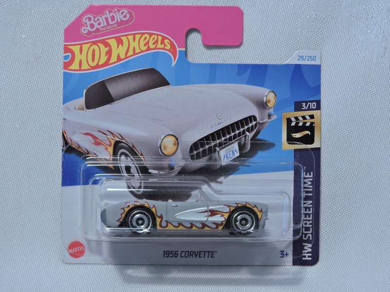 Hot Wheels Chevy Chevrolet Corvette ( Grey with flames ) Barbie