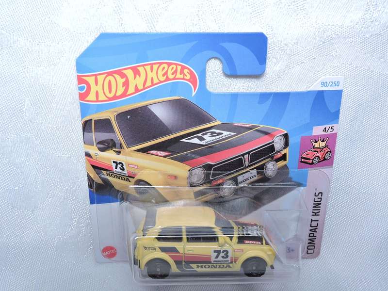 Hot Wheels HONDA Civic Custom ( Yellow #73 ) Compact Kings Short Card