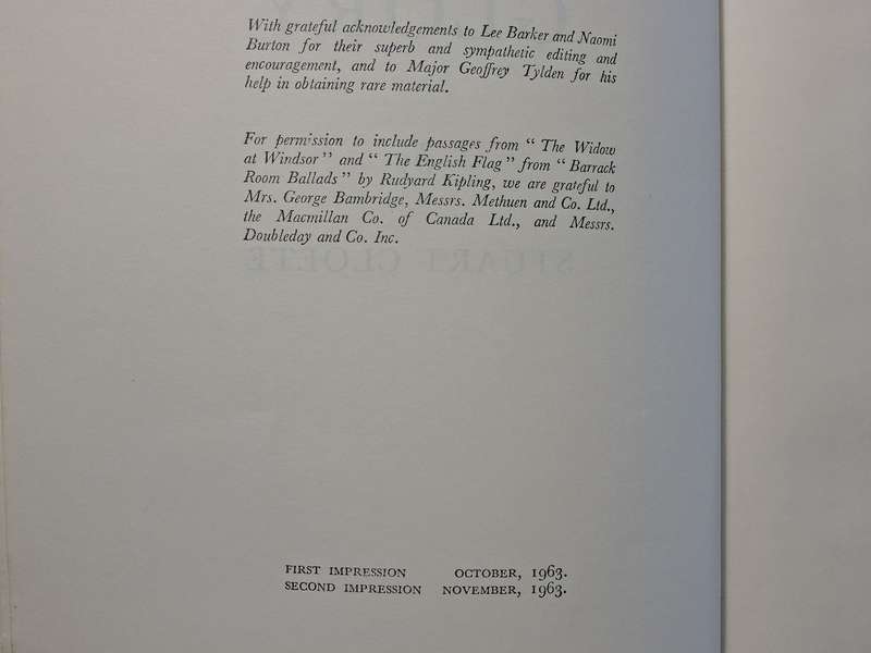 Rags of Glory by Stuart Cloete 3rd impression 1963