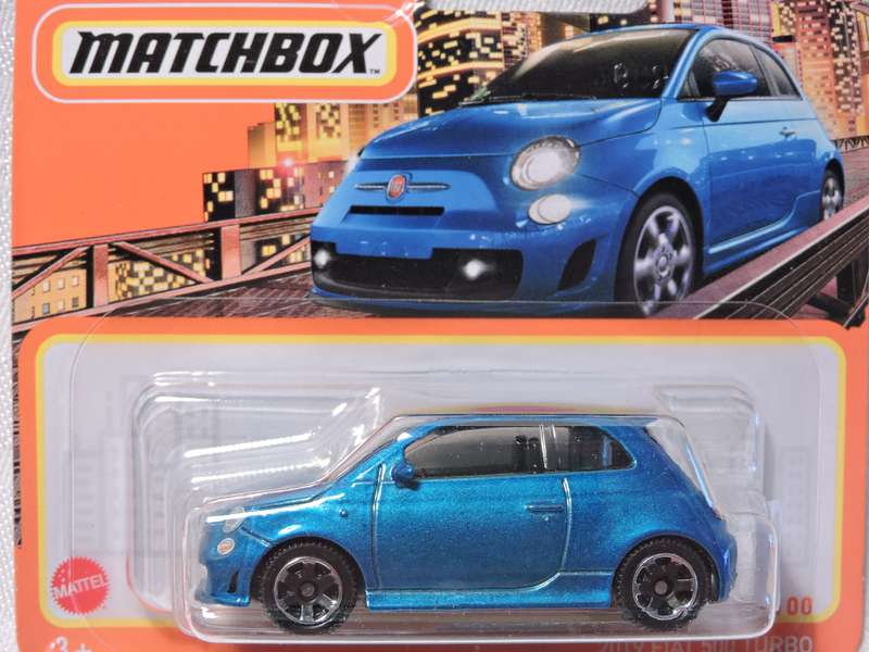 Matchbox FIAT 500 Turbo ( Blue ) 11/100 Like Hot wheels