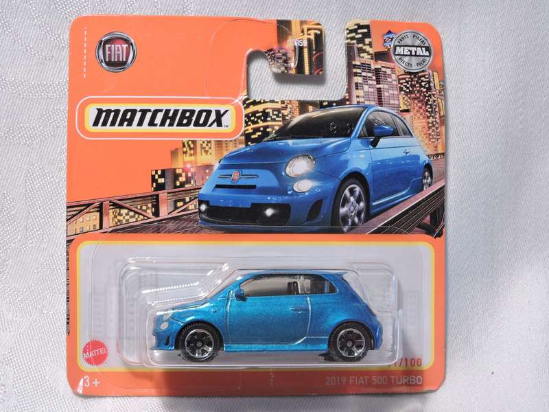 Matchbox FIAT 500 Turbo ( Blue ) 11/100 Like Hot wheels