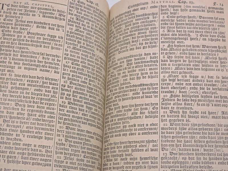 Dutch Bible Bijel Dated 1852 previously belonging to Jordaan Family