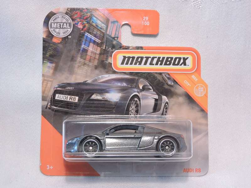 Matchbox AUDI R8 ( Gun metal Grey )  Like Hot Wheels