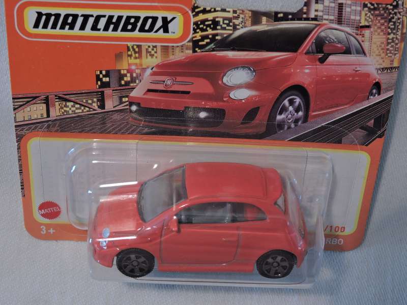 Matchbox FIAT 500 TURBO ( Red )  Like Hot Wheels