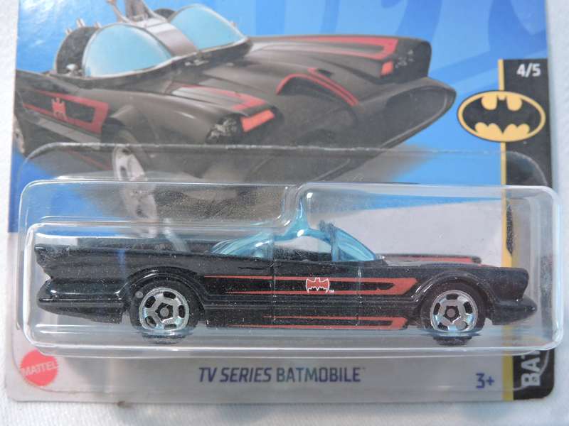 Hot Wheels TV Series BATMOBILE ( Red stripes and blue windows ) Batman