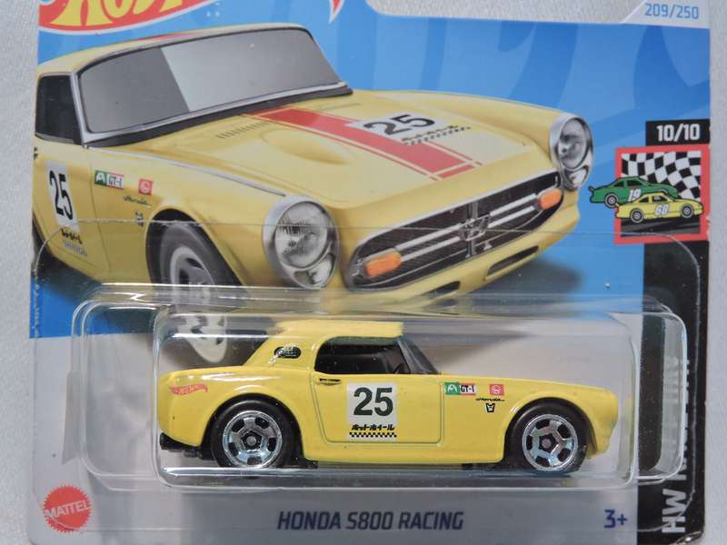 Hot Wheels HONDA S800 RACING ( Yellow )