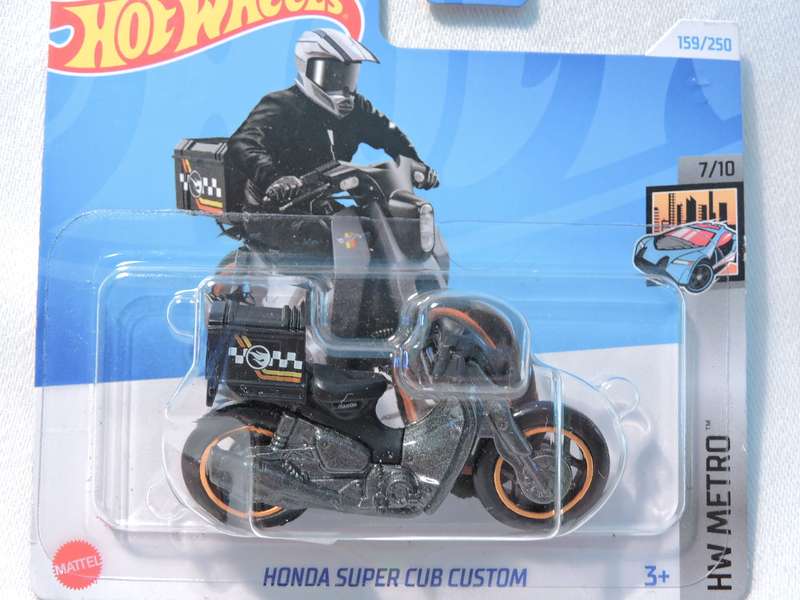 Hot Wheels HONDA SUPER CUB CUSTOM Scooter Motorbike Motorcycle ( Black )  TREASURE HUNT