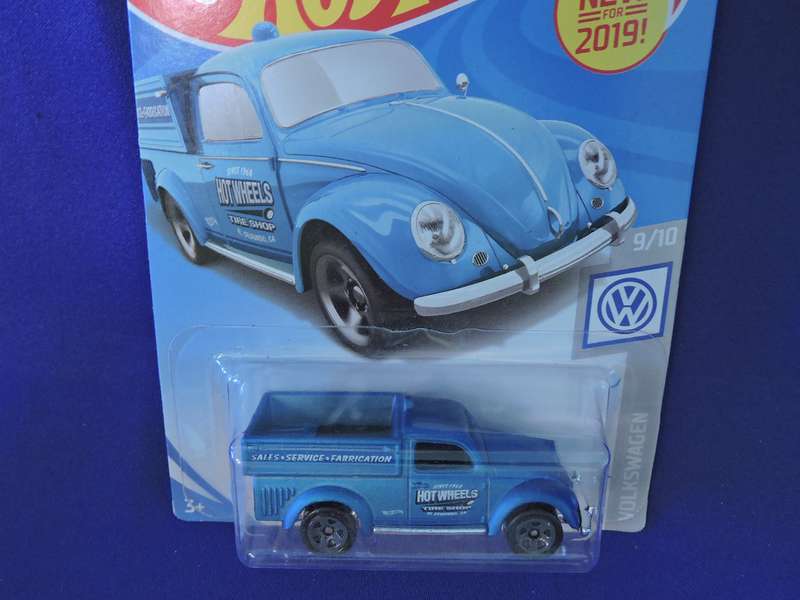Hot Wheels VW VOLKSWAGEN BEETLE Pick Up Bakkie  ( Blue ) Long Card