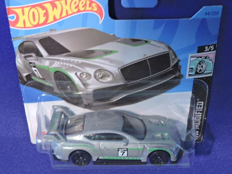 Hot Wheels BENTLEY CONTINENTAL GT3  Supercar  ( Silver #7 )