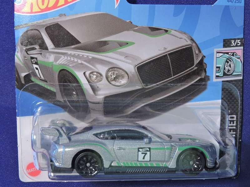 Hot Wheels BENTLEY CONTINENTAL GT3  Supercar  ( Silver #7 )