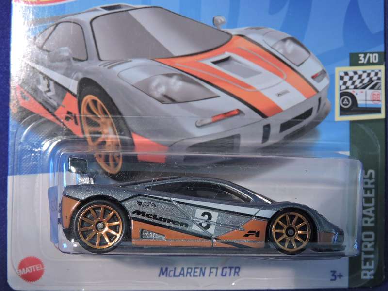 Hot Wheels McLAREN F1 GTR  Supercar  ( Silver & Orange #3 )