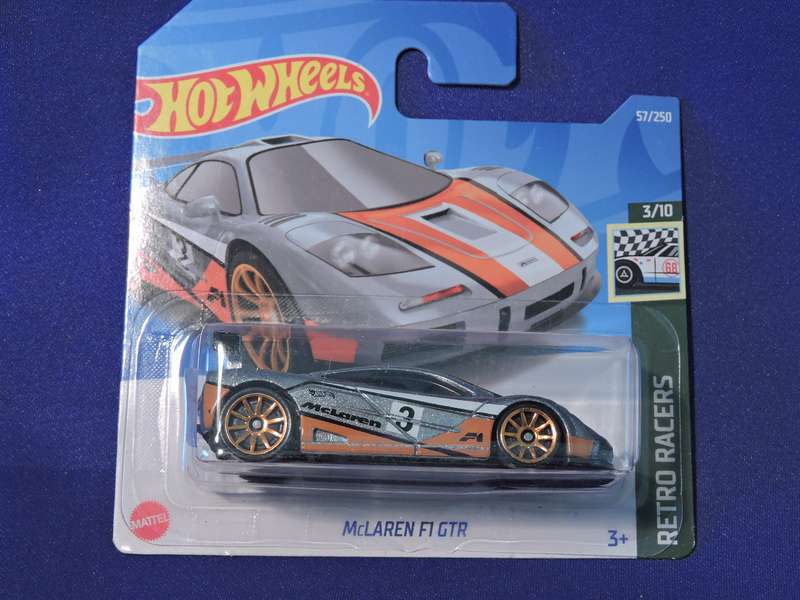 Hot Wheels McLAREN F1 GTR  Supercar  ( Silver & Orange #3 )