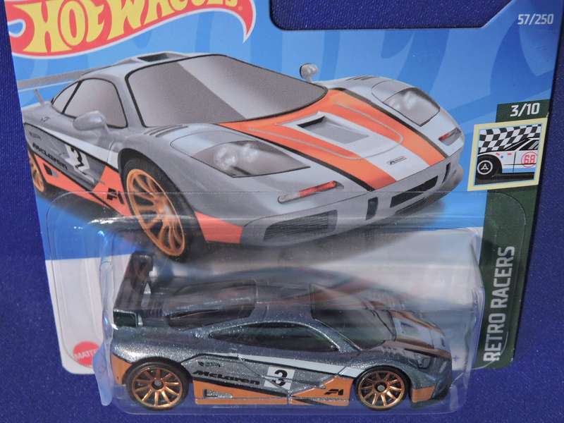 Hot Wheels McLAREN F1 GTR  Supercar  ( Silver & Orange #3 )