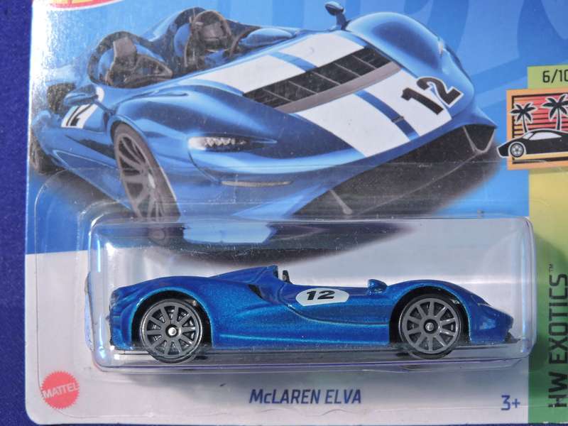 Hot Wheels McLAREN ELVA  Supercar  ( Blue #12 )