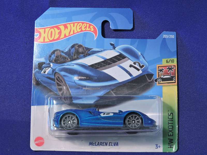Hot Wheels McLAREN ELVA  Supercar  ( Blue #12 )
