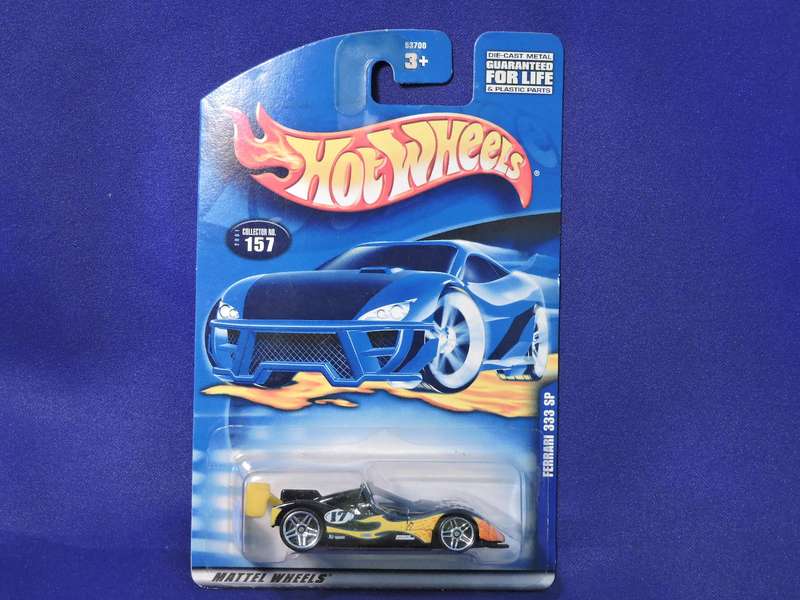 Hot Wheels FERRARI 333 SP ( Black with Yellow flames #17 )