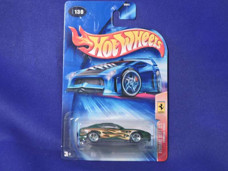 Hot Wheels FERRARI 356 M  ( Green with flames  )  Full metal 1999 casting.