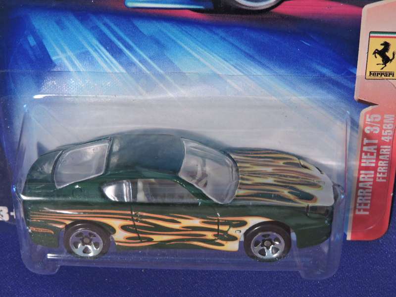Hot Wheels FERRARI 356 M  ( Green with flames  )  Full metal 1999 casting.