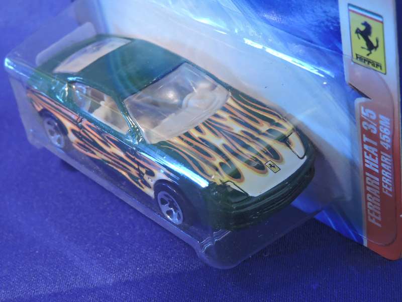 Hot Wheels FERRARI 356 M  ( Green with flames  )  Full metal 1999 casting.