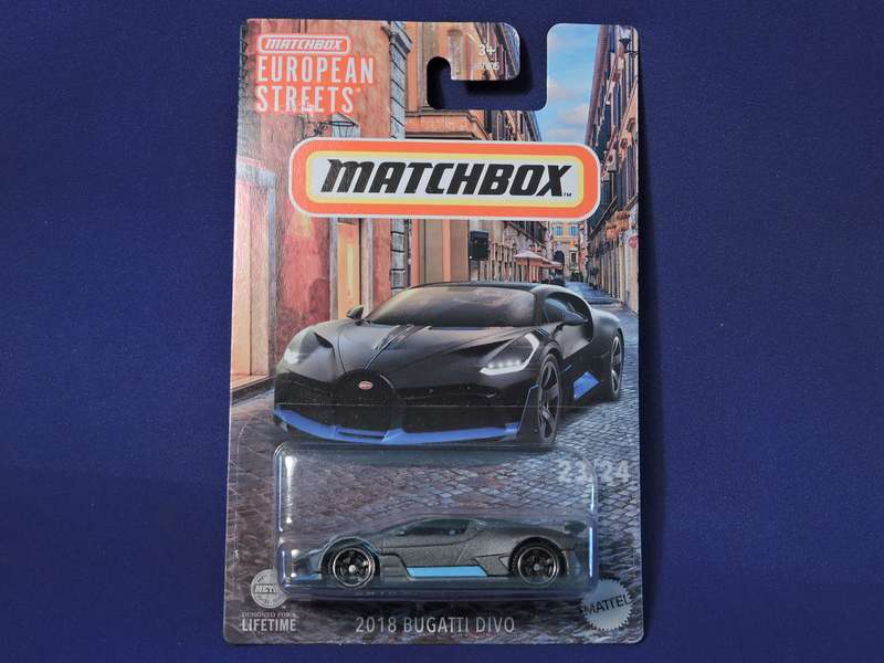 Matchbox BUGATTI DIVO ( Gun metal grey ) European Street  Like Hot Wheels