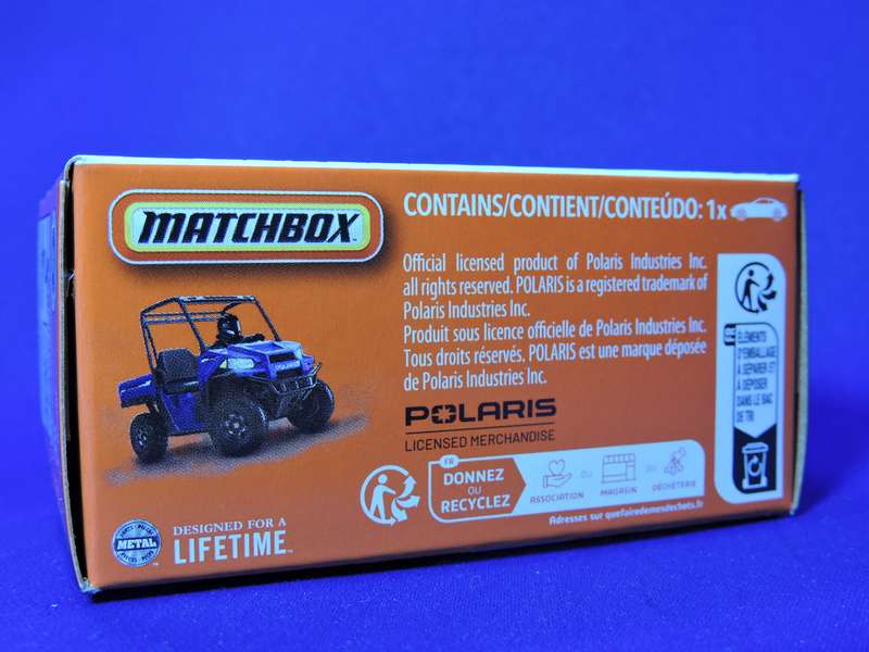 Matchbox POLARIS RANGER EV ( Mint In Box  Blue )  like Hot Wheels