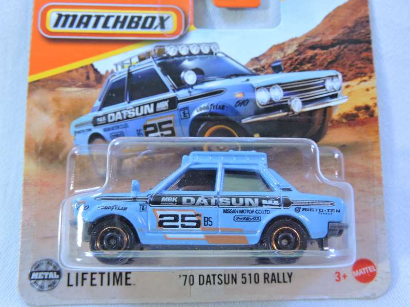Matchbox DATSUN 510 Rally ( Blue #25 ) Like Nissan  Like Hot Wheels