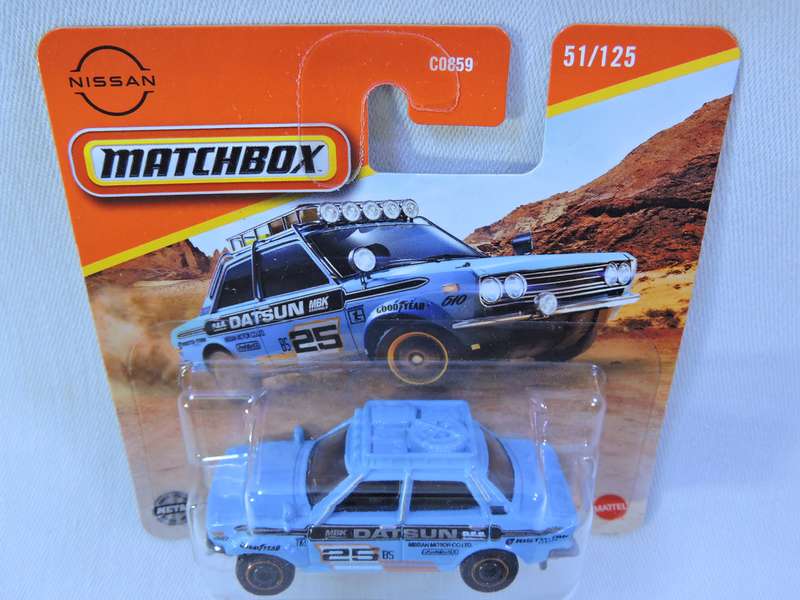 Matchbox DATSUN 510 Rally ( Blue #25 ) Like Nissan  Like Hot Wheels