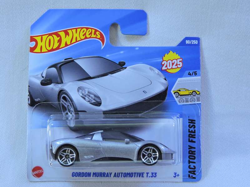 Hot Wheels GORDON MURRY AUTOMOTIVE T.33 ( Silver ) Supercar
