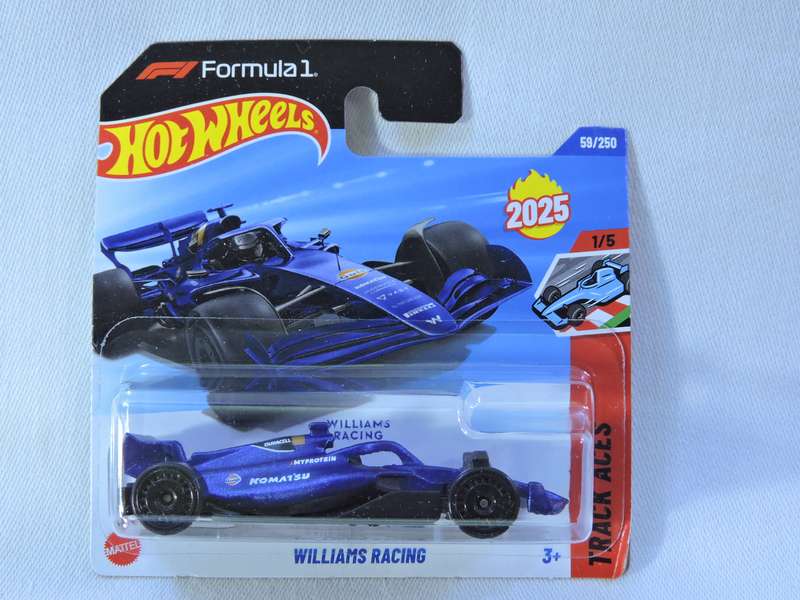 Hot Wheels WILLIAMS Racing ( Blue ) Formula 1 Racing Car Gulf Komatsu