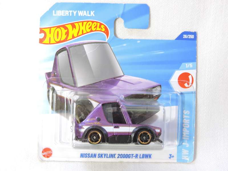 Hot Wheels NISSAN SKYLINE 2000 GT-R LBWK  ( Tooned Purple  )