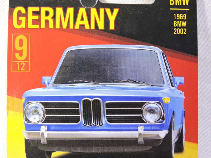 Matchbox BMW 2002 ( Blue ) Germany Long Card 9/12   like Hot Wheels