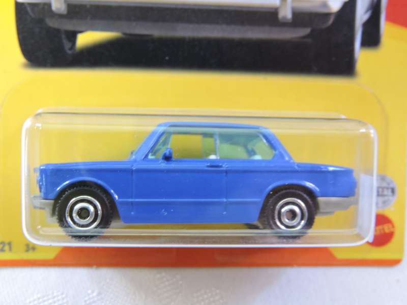 Matchbox BMW 2002 ( Blue ) Germany Long Card 9/12   like Hot Wheels