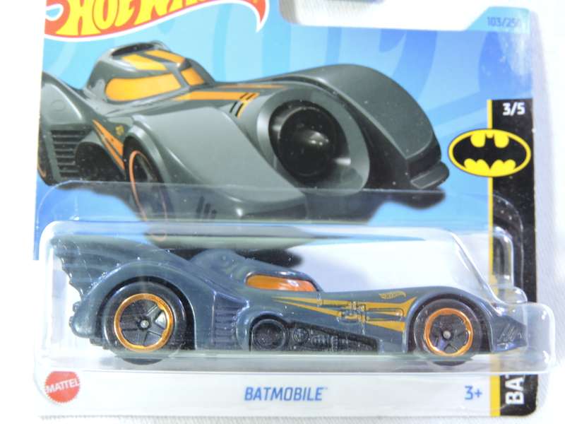Hot Wheels Batmobile Batman ( Grey Orange pin stripes )