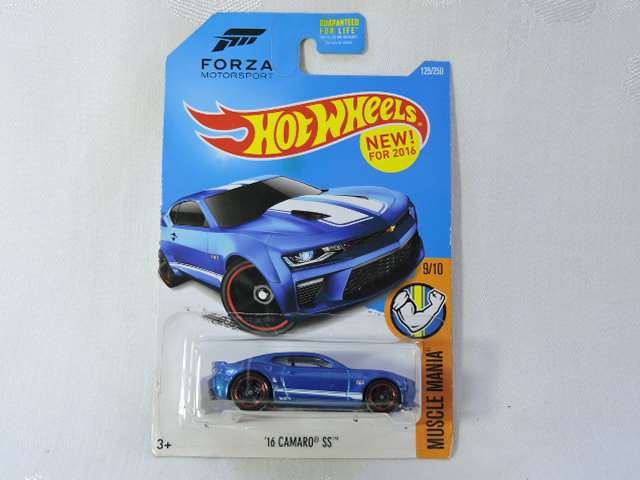 Hot Wheels CHEVY CHEVROLET Camaro SS ( Blue ) Forza Motorsport Long Card